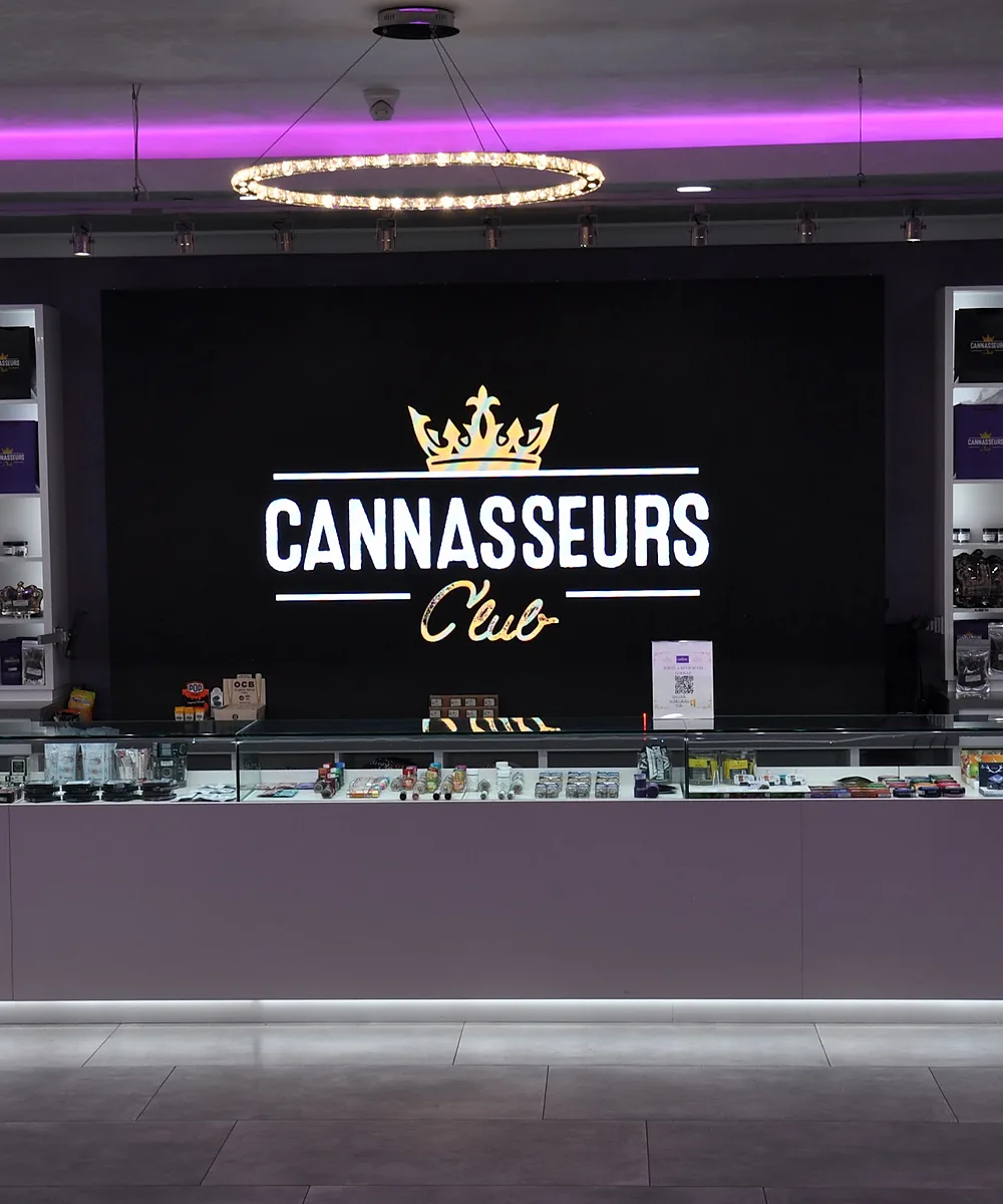 Inside Cannasseurs Club weed dispensary on Vanowen St, North Hollywood